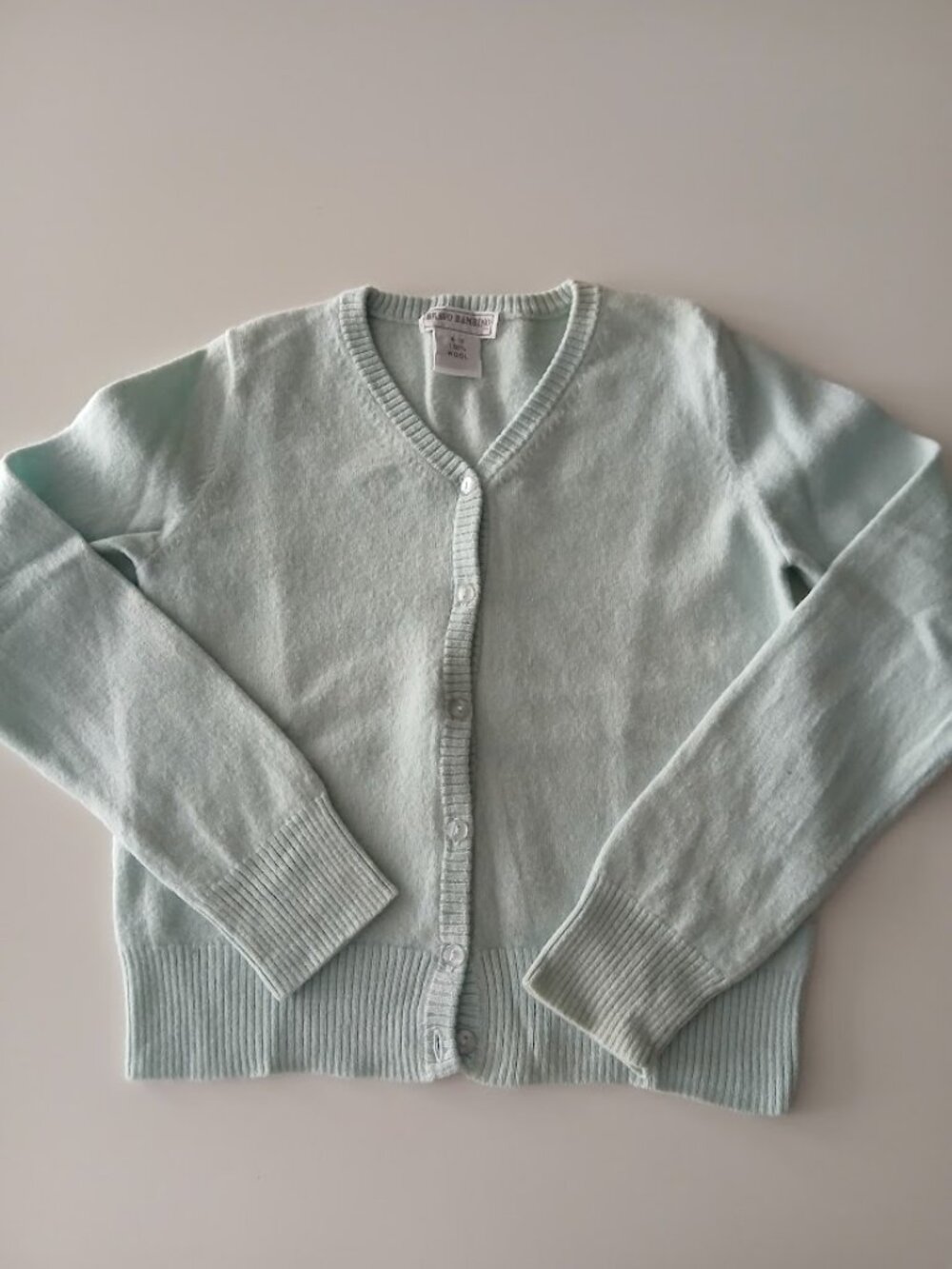 Bravo Bambino 100% Wool Mint Cardigan - kids 8/10 - Italy